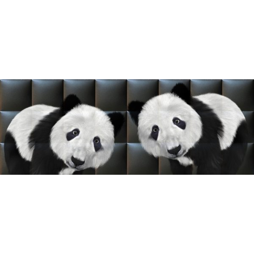Black panda nyomtatott műbőr falvédő