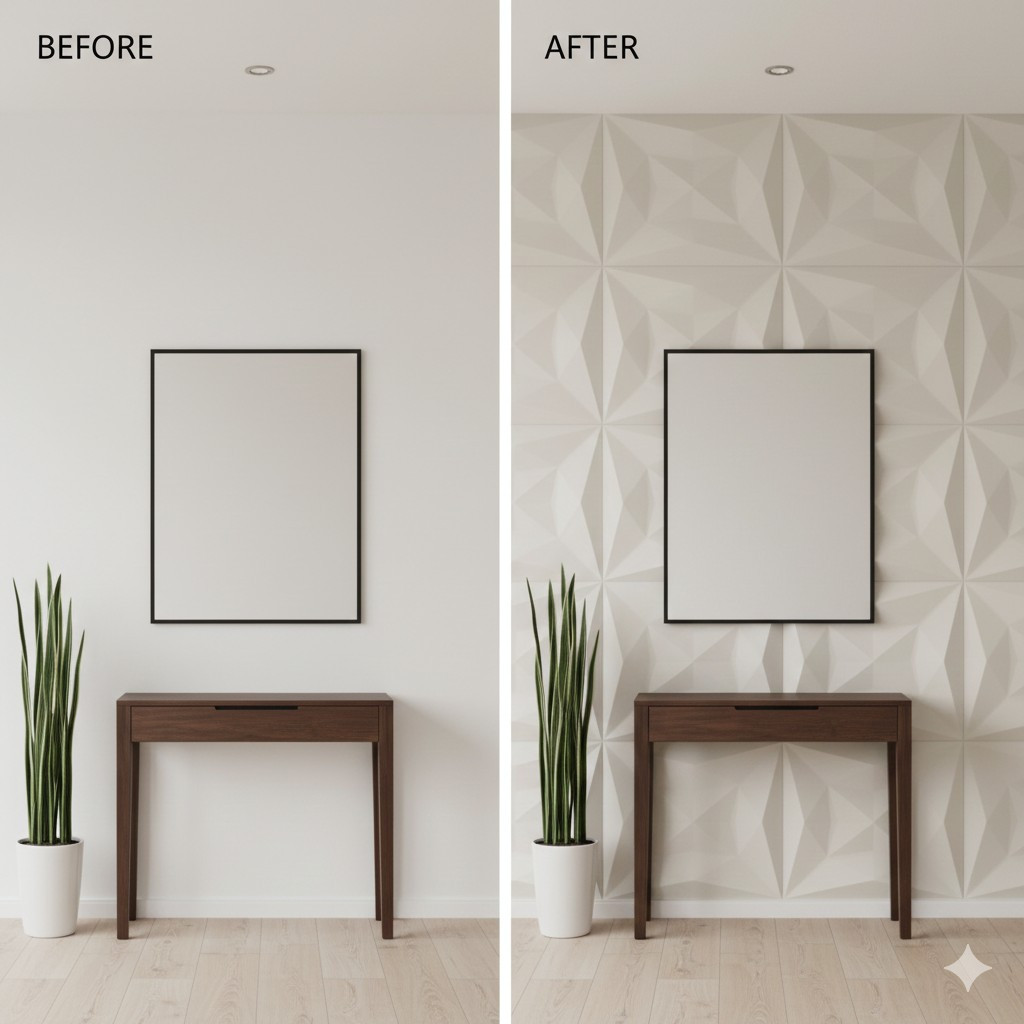 Előszoba falpanel tervezés