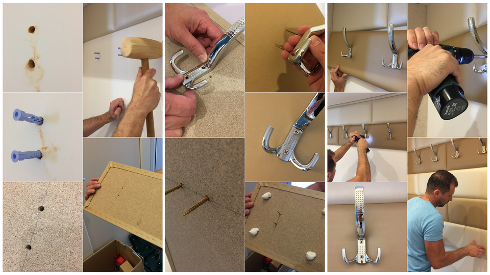 fogasok felszerlése kerma falpanelekre