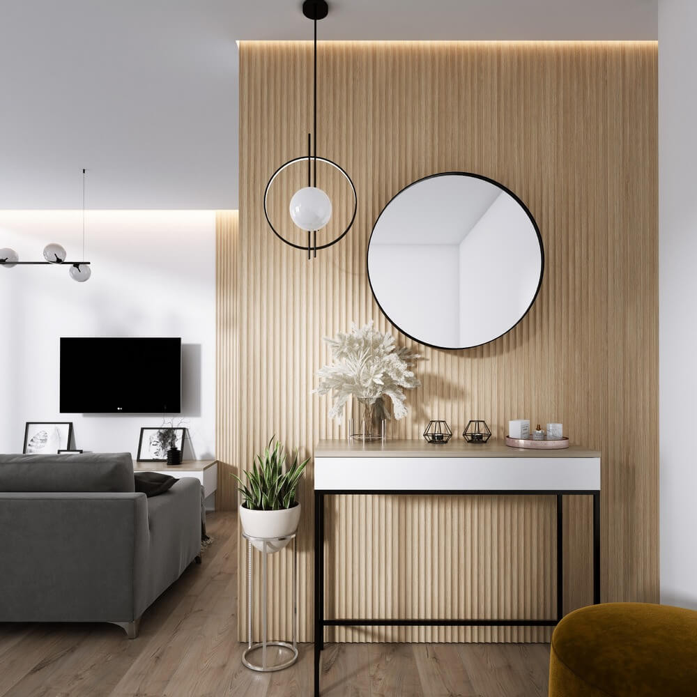 lamella falpanel beige színben 