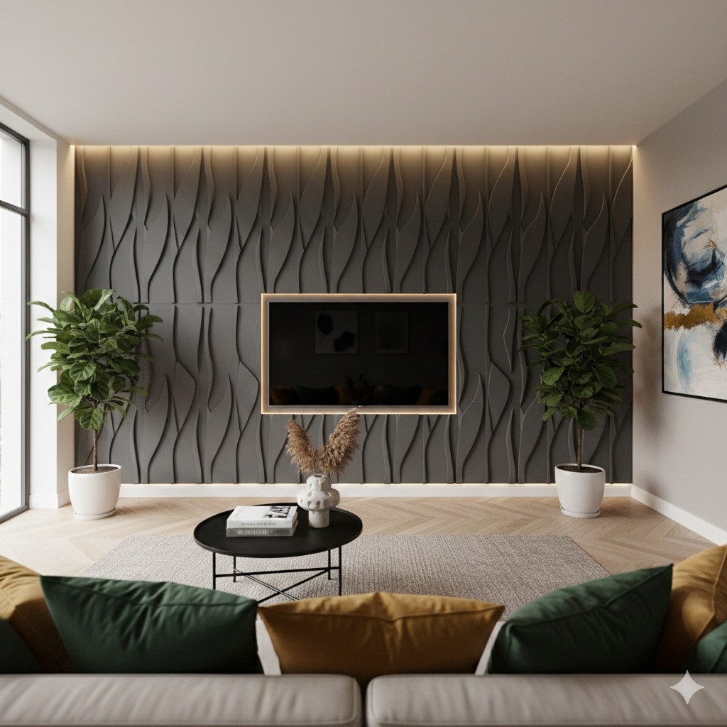 Falpanelek nappaliban a tv mögötti részen