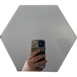 Öntapadós hatszög alakú ezüst színű tükör matrica