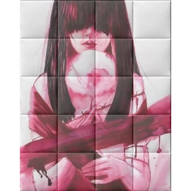 Gabillustrator-12 nyomtatott műbőr falikép