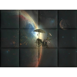Űr KERMA-47 nyomtatott műbőr falikép