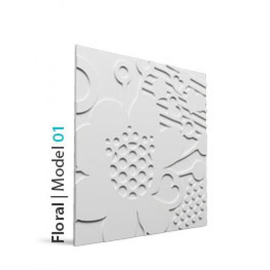 Loft Floral 01 beton falpanel
