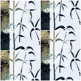 13800 - Bamboo 3D bambusz sztatikus ablakfólia, belátás ellen 45 cm x 15 m