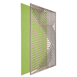 DehalQ akusztikus 60x90 cm mintázat-2  falpanel világos zöld alappal fahatású előlappal 