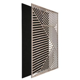DehalQ akusztikus 60x90 cm mintázat-2  falpanel fekete alappal fahatású előlappal 