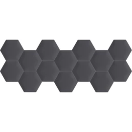 Kerma extra sötét szürke színű falvédő hatszög falpanelekből - Inka 818