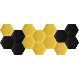 Kerma sárga és fekete színű hatszög trendi falvédő-40