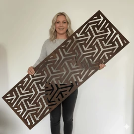 Fali dekorpanel, hullám minta, 50x150 cm, 3 mm HDF - Antracit