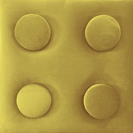 KERMA Cubes építőkocka textil falpanel 12,5x12,5 cm mustársárga- Piano 07