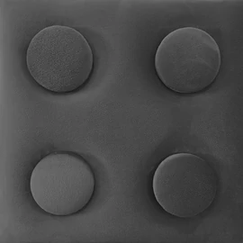 KERMA Cubes építőkocka textil falpanel 12,5x12,5 cm sötétszürke- Piano 15