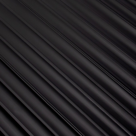 ONDA Black Lamelio lamella fekete falburkolat, beltéri bordás falipanel (12x270cm)