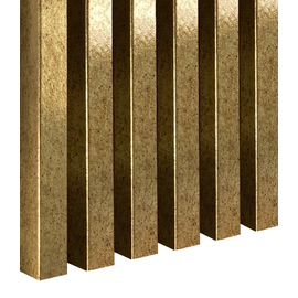 Fényes arany fali bordázott Lamella falburkolat - Gold  trendi panel (3x275cm)
