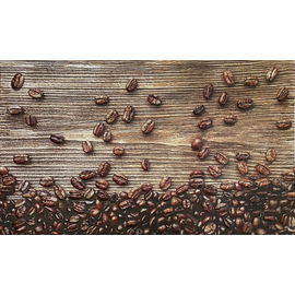 FLEXWALL Coffee Brown - Kávészemek konyhai PVC falpanel