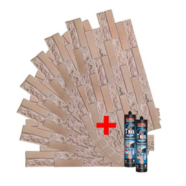 Facing Brick PVC falpanel csomag (10 db falpanel és 2 db ragasztó)