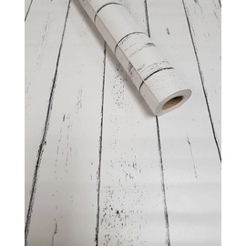 3014 deszka fehér 45 cm x 10 m öntapadós tapéta, beltéri dekoráció falra, bútorra