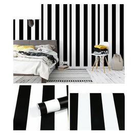3043 zebra csíkos fekete-fehér öntapadós tapéta