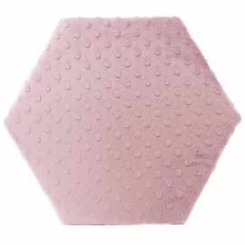 KERMA Hexagon falpanel minky textil gyermek falburkolat, több színben - Dusty baby pink minkyg4