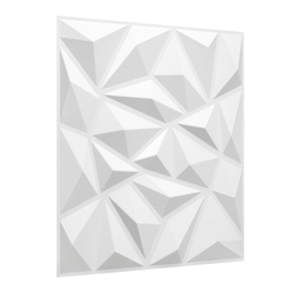 Wallart Puck - Gyémánt mintás 3D környezetbarát falpanel, festhető 50x50 cm