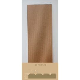 LEER-005 bordázott  festhető lamellás falpanel, design lamella falburkolat (68x200cm)