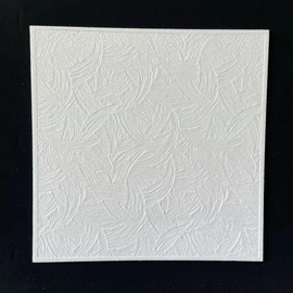 Álmennyezet - Ipoly modern egyszerű fehér festhető polisztirol álmennyezeti lap, hungarocell mennyezet burkolat (50x50cm)