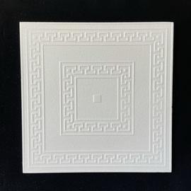 Álmennyezet - Szarvas sormintás EPS polisztirol álmennyezet dekorációs lap, festhető dekorpanel (50x50cm)