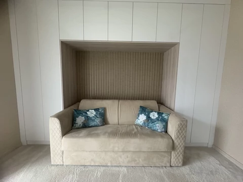 AMBER Beige Lamelio beltéri bordás falipanel