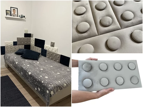 Gyerekszoba falvédő Kerma Cubes dekorpanelekből