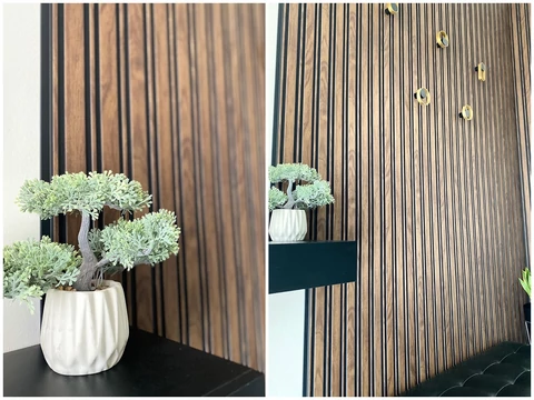 Előszobafal dekoráció Lamelio lamella falpanelekből