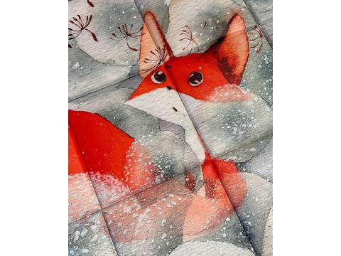Rókás falvédő Gabillustrator grafikája alapján