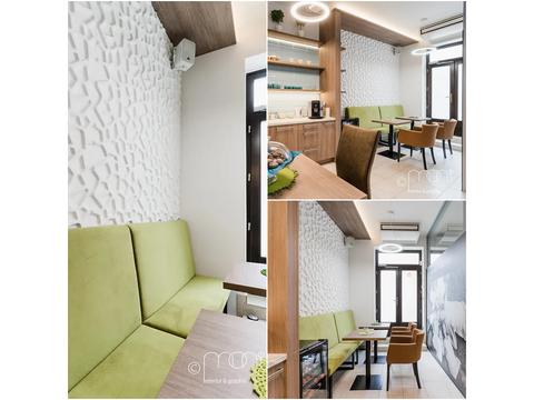 Wallart Gaps falpanelek az Expertdent Dental Clinic előterében