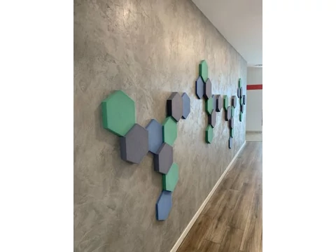 O!Bubble panelek egy irodaházban Pilisvörösváron Antal Kinga tervezésében