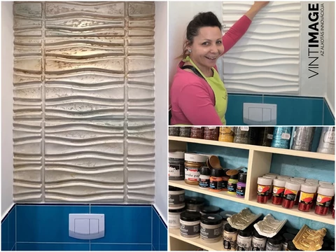 Falpanel dekorfestés a Vintimage kivitelezésében! 