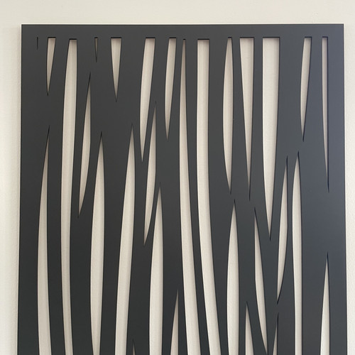 Fali dekorpanel, hullám minta, 50x150 cm, 3 mm HDF - FP2 Antracit falburkolat