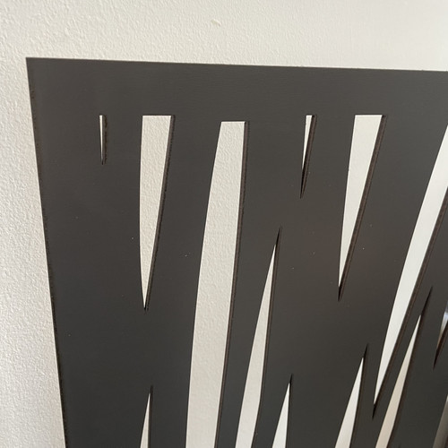 Fali dekorpanel, hullám minta, 50x150 cm, 3 mm HDF - FP2 Antracit falburkolat