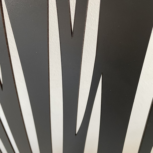 Fali dekorpanel, hullám minta, 50x150 cm, 3 mm HDF - FP2 Antracit falburkolat