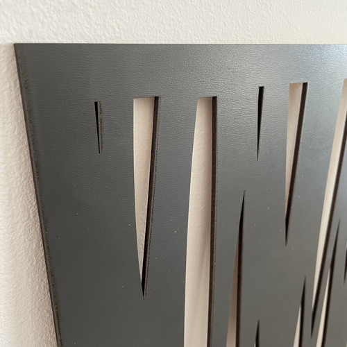 Fali dekorpanel, hullám minta, 50x150 cm, 3 mm HDF - FP2 Antracit falburkolat