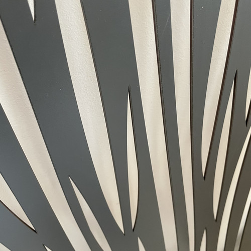 Fali dekorpanel, hullám minta, 50x150 cm, 3 mm HDF - FP2 Antracit falburkolat