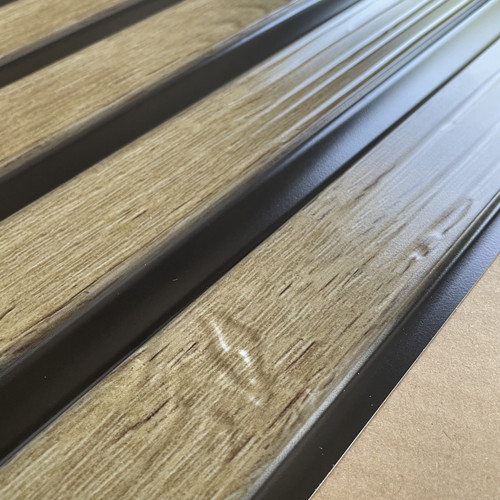 FLEXWALL PVC falpanel Oak Tölgy lamella 97x50 cm, dekorpanel