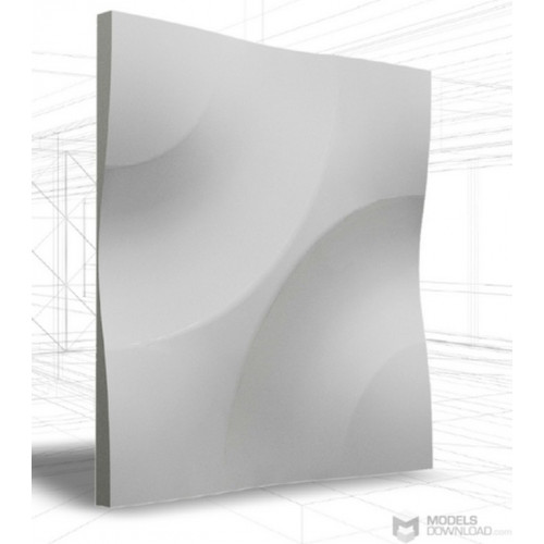 Loft-3D Dekor-01 beltéri festhető gipsz 3d dekor falpanel fehér