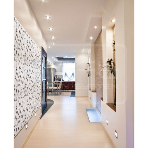 Loft-3D Dekor-15 beltéri festhető gipsz 3d dekor falpanel fehér rózsa virág