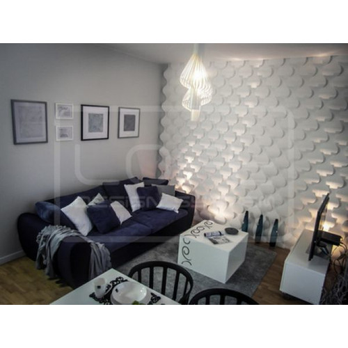 Loft-3D Dekor-16 beltéri festhető gipsz 3d dekor falpanel fehér gömbök Loft-3D Dekor-16 beltéri festhető gipsz 3d dekor falpanel fehér gömbök