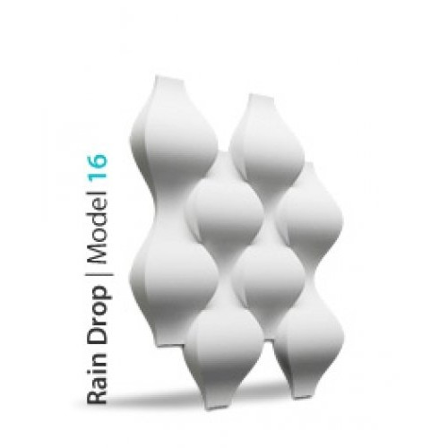 Loft-3D Dekor-16 beltéri festhető gipsz 3d dekor falpanel fehér gömbök