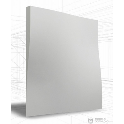 Loft-3D Dekor-18 beltéri festhető gipsz 3d dekor falpanel fehér sima