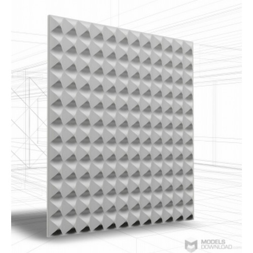 Loft-3D Dekor-19 falpanel beltéri festhető gipsz 3d dekor falpanel fehér