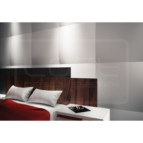 Loft-3D Dekor-22 beltéri festhető gipsz 3d dekor falpanel fehér