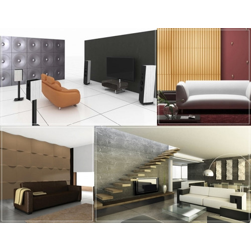 Loft-3D Dekor-28 beltéri festhető gipsz 3d dekor falpanel fehér hullámos