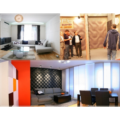 Loft-3D Dekor-29 beltéri festhető gipsz 3d dekor falpanel fehér